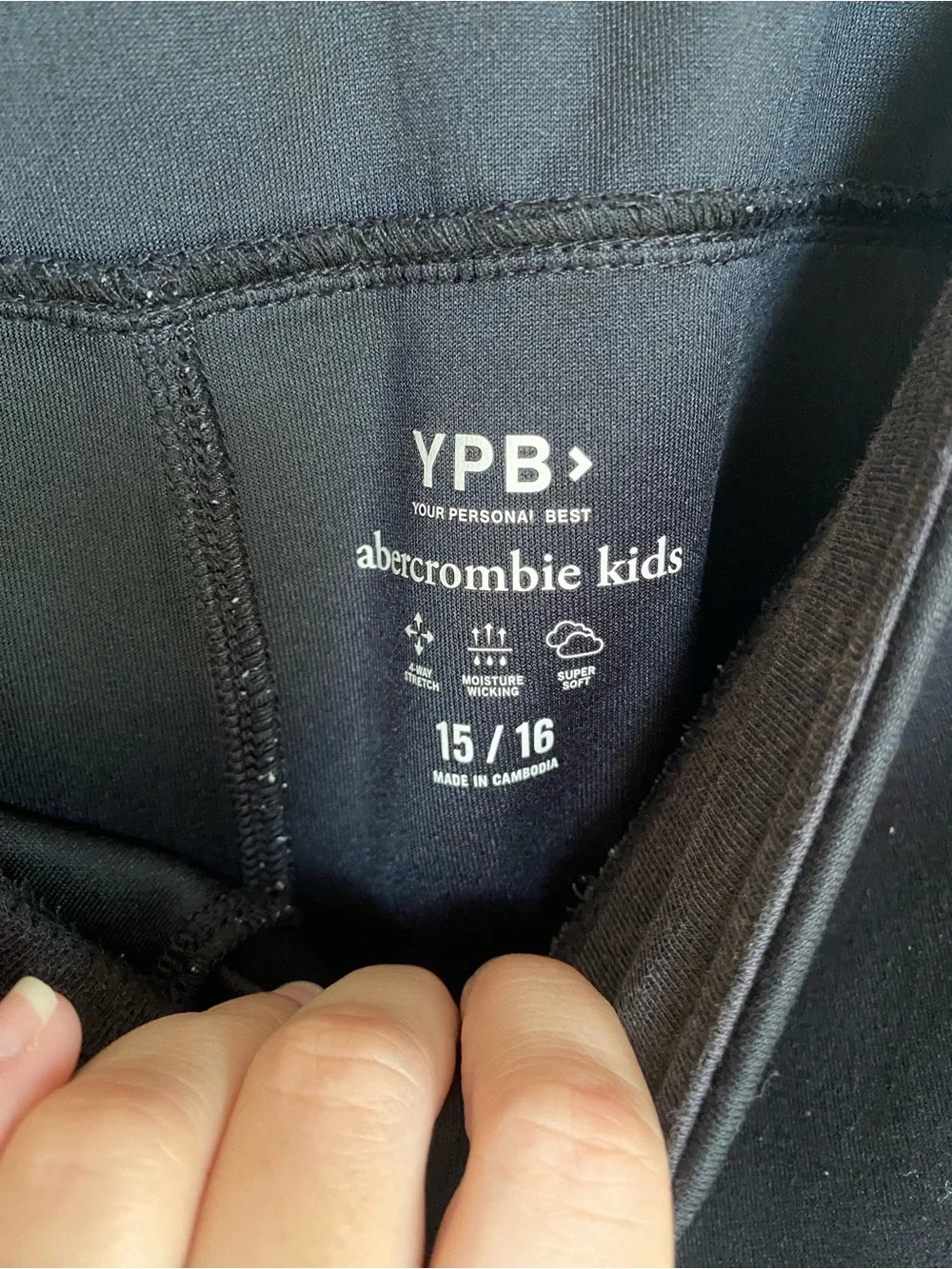 Abercrombie & Fitch Kid’s Black Jogger Sweatpants with Subtle Logo